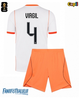 Țările de Jos Virgil van Dijk #4 Echipament de Fotbal Replică Mondial 2026 Copii Deplasare (+ Șorturi)
